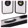 Etui z uchwytem na palec Bizon Case Hybrid Ring do Oppo Reno13, przydymione z czarną ramką