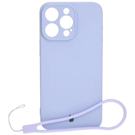 Etui Bizon Case Silicone do iPhone 15 Pro Max, jasnofioletowe