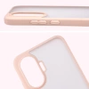 Etui Bizon Case Angelo do Xiaomi POCO F7, półprzezroczyste z różową ramką