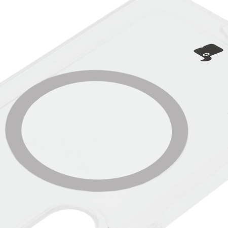 Etui z pierścieniem magnetycznym Bizon Case CrystalO do Galaxy S25, przezroczyste