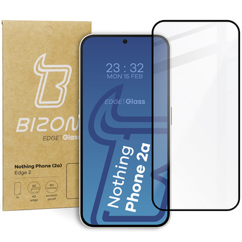 Szkło hartowane Bizon Glass Edge 2 do Nothing Phone (2a) / (2a) Plus, czarne