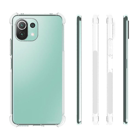 Etui + 2x szkło + obiektyw Bizon Case Clear Pack do Xiaomi Mi 11 Lite / 5G / 5G NE, przezroczyste