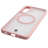 Etui z pierścieniem magnetycznym Bizon Case MatteO do Galaxy A17 5G, przydymione-jasnoróżowe