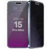 Prywatyzujące szkło hybrydowe Bizon Glass Mule Shadow do iPhone 15 Pro Max, matowe