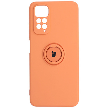 Etui Bizon Case Silicone Ring do Xiaomi Redmi Note 11/11S, pomarańczowe