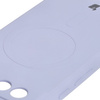Silikonowe etui z pierścieniem magnetycznym Bizon Case Silicone Magnetic Sq do Google Pixel 8a, jasnofioletowe