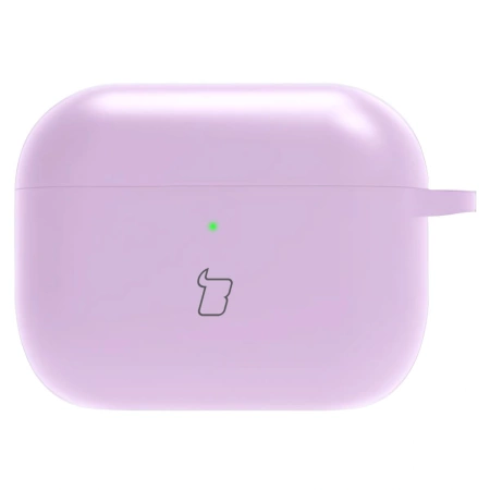 Silikonowe etui z karabińczykiem Bizon Case Headphone Silicone do AirPods Pro 3, liliowe