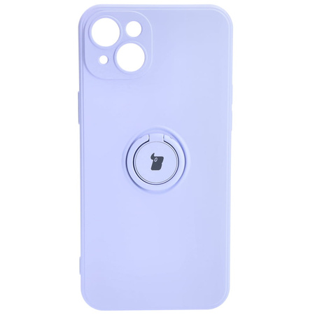 Etui Bizon Case Silicone Ring Sq do iPhone 15 Plus, jasnofioletowe