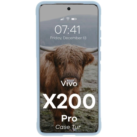 Pancerne etui Bizon Case Tur do Vivo X200 Pro, jasnoniebieskie
