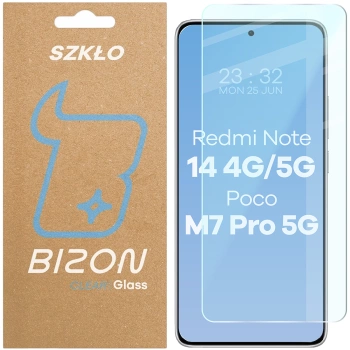 Szkło hartowane Bizon Glass Clear 2 do Xiaomi Redmi Note 14 / Poco M7 Pro 5G