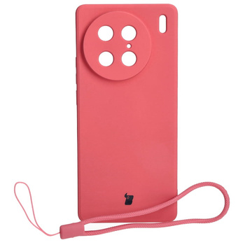 Etui Bizon Case Silicone Sq do VIVO X90 Pro, brudny róż
