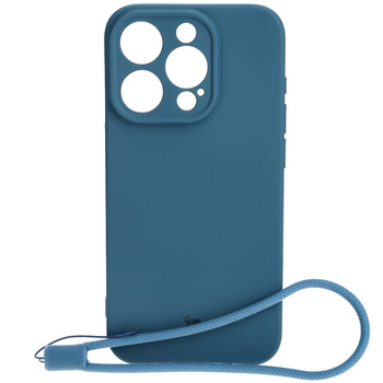 Etui Bizon Case Silicone do iPhone 15 Pro, granatowe