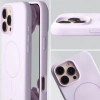 Silikonowe etui z pierścieniem magnetycznym Bizon Soft Case Magnetic do iPhone 16 Pro Max, jasnofioletowe