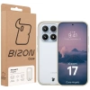 Etui Bizon Case Angelo do Xiaomi 17, półprzezroczyste z beżową ramką