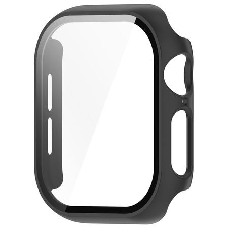 Etui ze szkłem do zegarka Bizon Case+Glass Watch do Apple Watch 11 / 10 42mm, czarne