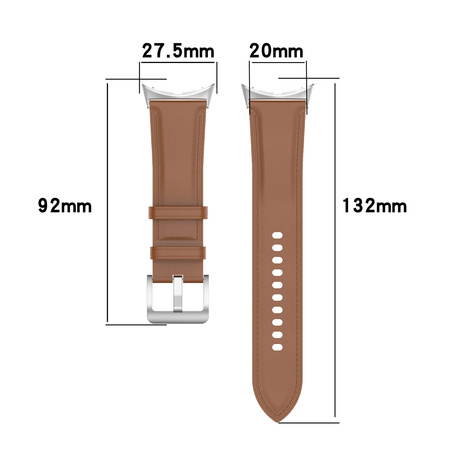 Skórzany pasek Bizon Strap Watch Casual 41 mm do Pixel Watch 3/Watch 2/Watch 1, jasnobrązowy