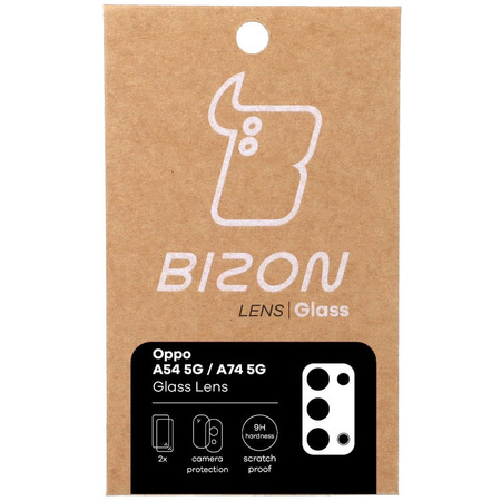 Szkło na aparat Bizon Glass Lens dla Oppo A54 5G / A74 5G, 2 sztuki