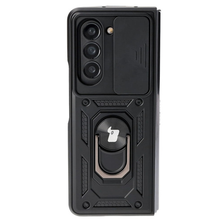 Etui Bizon Case CamShield Ring do Galaxy Z Fold5, czarne