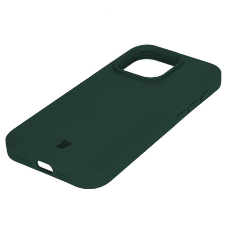 Etui silikonowe do Apple iPhone 15 Pro Bizon Soft Case, ciemnozielone