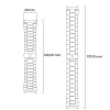 Pasek ze stali nierdzewnej do smartwatcha, Bizon Strap Watch Aura, QuickRelease 20 mm, czarny