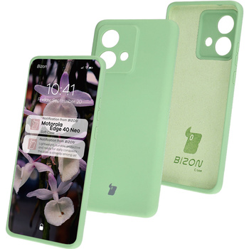 Silikonowe etui Bizon Soft Case do Motorola Edge 40 Neo, jasnozielony