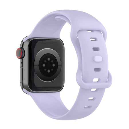 Pasek Bizon Strap Watch Silicone S do Apple Watch 44/45/46/49 mm, jasnofioletowy