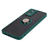 Etui z uchwytem na palec Bizon Case Hybrid Ring do Xiaomi Redmi Note 12S, przydymione z ciemnozieloną ramką
