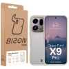 Etui Bizon Case Angelo do Oppo Find X9 Pro, półprzezroczyste z beżową ramką