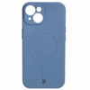 Etui silikonowe z pierścieniem magnetycznym Bizon Case Silicone Magnetic do iPhone 15, granatowe