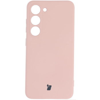 Etui Bizon Case Silicone Sq do Galaxy S23, jasnoróżowe