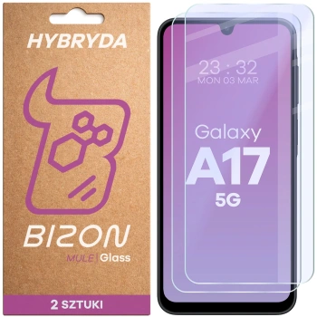 Elastyczne szkło hybrydowe Bizon Glass Mule Duo do Galaxy A17 5G, 2 sztuki