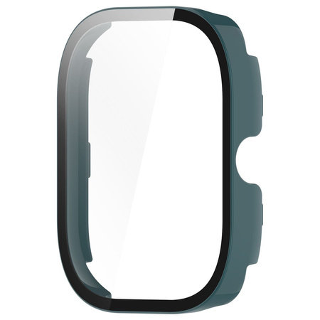 Etui ze szkłem do zegarka Bizon Case+Glass Watch do Xiaomi Redmi Watch 5, zielone