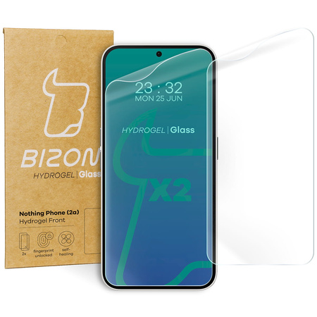 Folia hydrożelowa na ekran Bizon Glass Hydrogel Front Duo do Nothing Phone (2a) / (2a) Plus, 2 sztuki