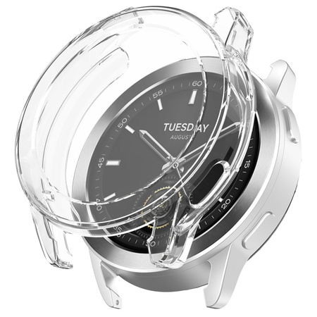 Etui Bizon Case Watch Felipe do Xiaomi Watch S3 47 mm, przezroczyste