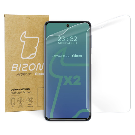 Folia hydrożelowa na ekran Bizon Glass Hydrogel, Galaxy M53 5G, 2 sztuki