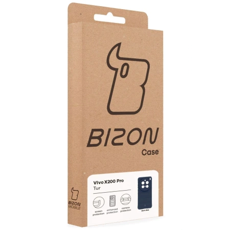 Pancerne etui Bizon Case Tur do Vivo X200 Pro, granatowe