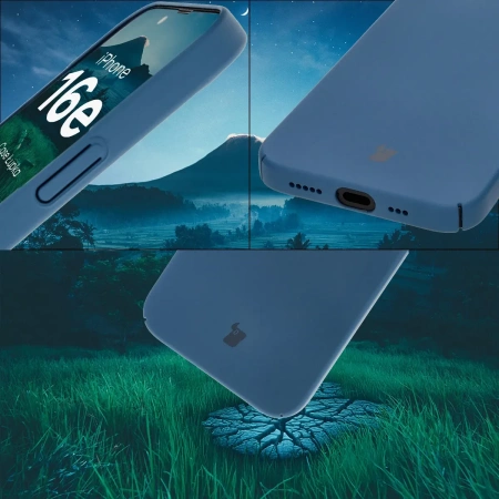 Etui Bizon Case Łupka do iPhone 16e, niebieskie