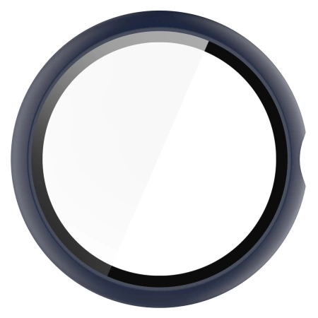 Etui ze szkłem do zegarka Bizon Case+Glass Watch do Google Pixel Watch 4 45 mm, matowe granatowe