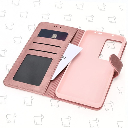 Etui Bizon Case Wallet do Xiaomi Poco F4, jasnoróżowe