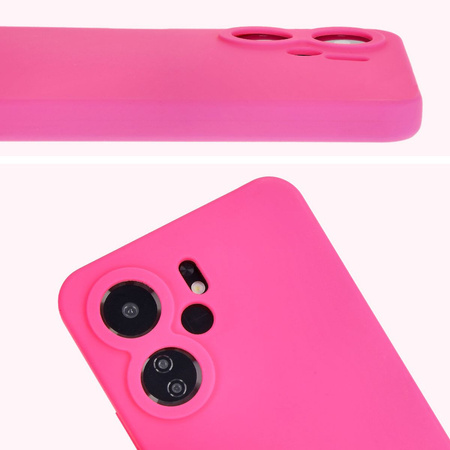 Silikonowe etui Bizon Soft Case do Xiaomi Redmi 13C 4G / Xiaomi Redmi 13C 5G / Xiaomi Poco C65, neonowo-różowe