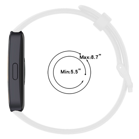 Pasek Bizon Strap Watch Silicone do Huawei Band 9 / Band 8, biały