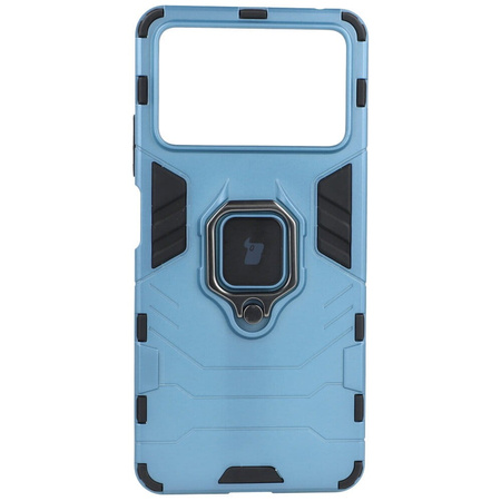 Etui Bizon Case Armor Ring do Xiaomi Poco X4 Pro 5G, niebieskie