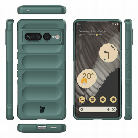 Pancerne etui Bizon Case Tur do Google Pixel 7 Pro, ciemnozielone