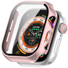 Etui ze szkłem do zegarka Bizon Case+Glass Watch do Apple Watch 11 / 10 42mm, jasnoróżowe