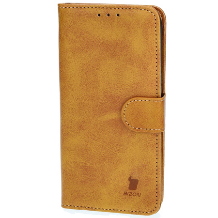 Etui z klapką Bizon Case Pocket do iPhone 14, brązowe