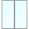 Szkło hartowane Bizon Glass Edge Duo do Galaxy Z Fold7, czarna ramka, 2 sztuki