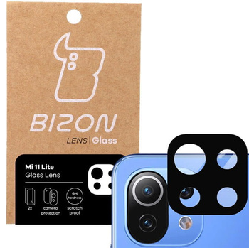 Szkło na aparat Bizon Glass Silk Lens dla Xiaomi Mi 11 Lite / 5G / 5G NE, 2 sztuki
