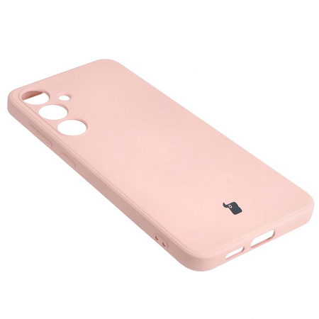 Etui Bizon Case Silicone Sq do Galaxy S24 Plus, jasnoróżowe