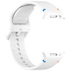 Silikonowy pasek Bizon Strap Watch Silicone G do Galaxy Watch 8 40 mm / 44 mm / 8 Classic 46 mm, biały