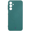 Silikonowe etui z pierścieniem magnetycznym Bizon Case Silicone Magnetic Sq do Galaxy A16 4G / 5G, ciemnozielone